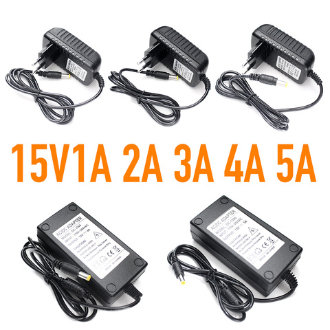 15V LED Driver 220V – 110V AC TO 15V Volt AC Adapter Universal Power Supply Switching Source 1A 2A 3A 4A 5A EU US Transformer ► Photo 1/6