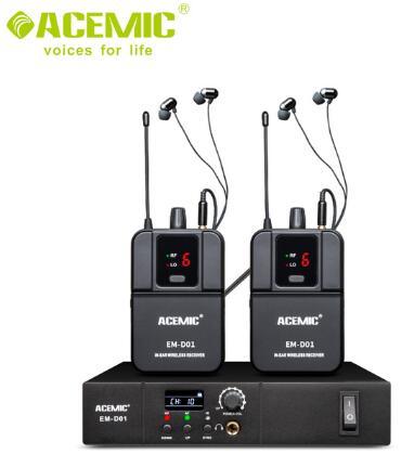 ACEMIC EM-D01 professional true diversity in ear monitor system monitoring,for stage performance,conference,musical instrument ► Photo 1/4