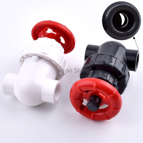 1Pc I.D 20~63mm UPVC Gate Valve Garden Irrigation Aquarium Flow Control Valve Precision Regulating Hand Wheel Switch Valve ► Photo 1/6