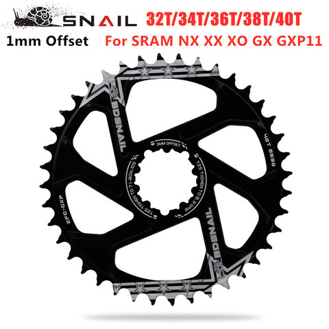 GXP Bike MTB Mountain Bike 32T/34T/36T/38T/40T Crown bicycle chainring for Sram 11/12S NX XX1 XO GX X9 single disc tray Cheap ► Photo 1/5