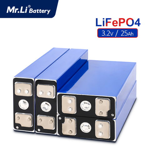 Mr.Li 3.2V 25Ah lifepo4 battery cell 4pcs rechargeable battery Used in solar UPS low-speed electric vehicles EU US TAX FREE ► Photo 1/6