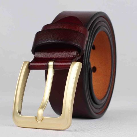 140 150 160cm Plus Size Big Belts for Women Men Luxury Brand Designer Gold Alloy Pin Buckle Cow Genuine Leather Waist Strap Belt ► Photo 1/6