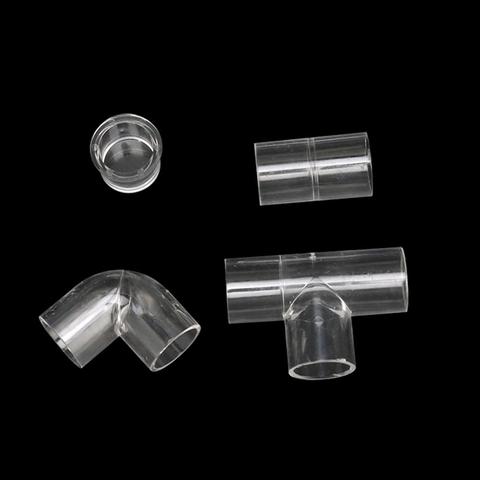 25mm Inner Diameter Transparent Acrylic Tee Straight Elbow Connectors End Plugs Fish Tank Aquarium Pipe Connection Couplings ► Photo 1/6