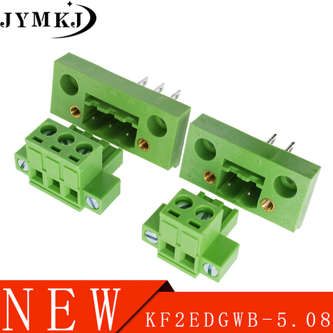 2EDG 5.08 2/3/4/5/6/7/8/9/10/12Pin Right Angle Line Terminal Plug Type KF2EDGWB 5.08mm Pitch Connector Pcb Screw Terminal Block ► Photo 1/6