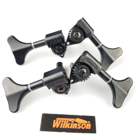 NEW wilkinson Electric Bass Guitar Machine Heads Tuners Guitar Tuning Pegs Open Gear WJB-750 Black ( without packaging ) ► Photo 1/3