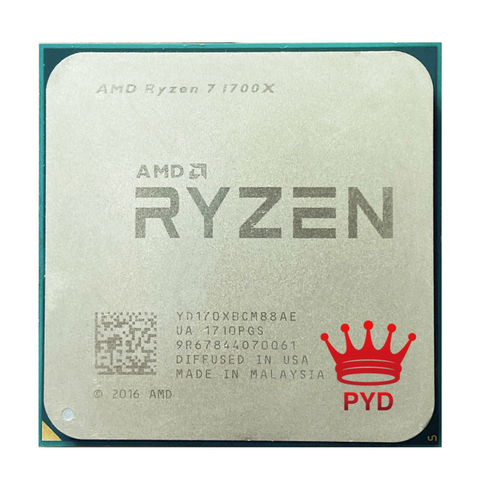 AMD Ryzen 7 1700X R7 1700X 3.4 GHz Eight-Core CPU Processor YD170XBCM88AE Socket AM4 ► Photo 1/1