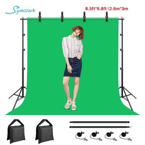 2.6*3m/8.5ft*9.8ft Aluminum Photo Background Support Stand Green Screen Photoshoot Backdrops Frame For Photography Photo Studio ► Photo 1/6