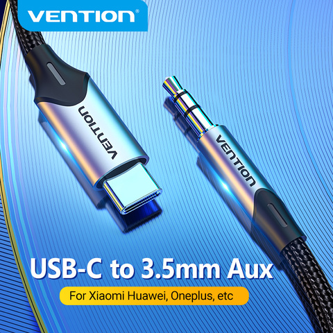 Vention Type C to 3.5mm USB C to Aux Headphones Jack Adapter Type C 3.5 Audio Cable for Huawei P40 nova7 Xiaomi Note 3 10/10 Pro ► Photo 1/6