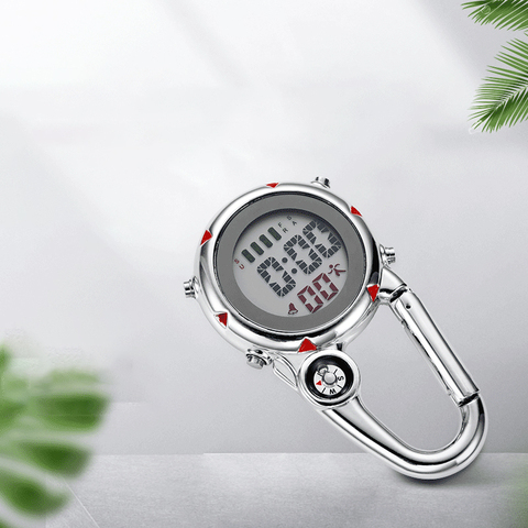 ALK Digital Carabiner Clip Watches Sports Hook Clock Hospital Gift Electronic Luminous Multi-function FOB Nurse Watch Outdoor ► Photo 1/6