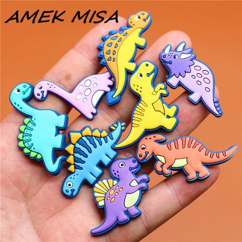 Single Sale 1pcs Shoe Charms Novel Dinosaur Shoe Accessories Cute Garden Shoe Decoration for croc jibz Buckle Kid's X-mas Gift ► Photo 1/6