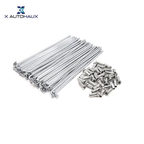 X Autohaux 36pcs 72pcs 3mm-3.8mm Thread Diameter 160mm-170mm Length Motorcycle Wheel Spokes With Nipples ► Photo 1/6