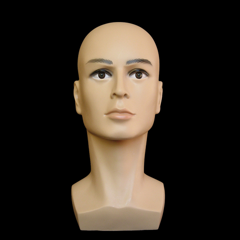 1 Piece Male Mannequin Manikin Head Model for Glasses Caps Wigs Jewelry Display Stand Holder Rack, Light Weight with Makeup ► Photo 1/6