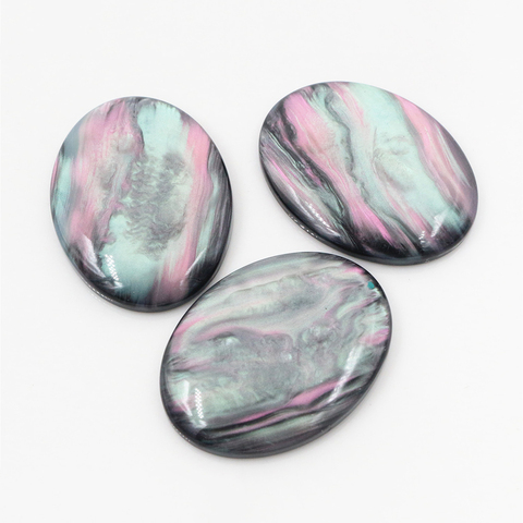 New Fashion 30x40mm 18X25mm 13x18mm Oval Black Shell Color Flat Back Resin Cabochons Cameo ► Photo 1/3