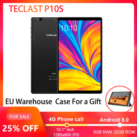 Teclast P10S 4G Phone Call Tablets Octa Core 10.1 inch IPS 1200*800 3GB RAM 32GB ROM GPS Type-C Android 9.0 6000mAh tablet PC ► Photo 1/6
