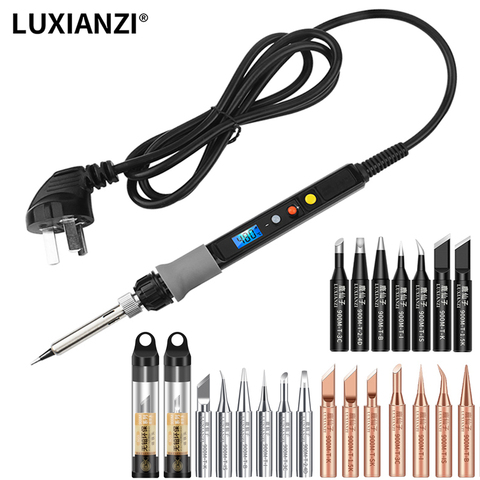 LUXIANZI 80W Digital Soldering Lron Kit Temperature Adjustable Welding Soldering Tip Repair Rework Tools High Quality Rron Tip ► Photo 1/6