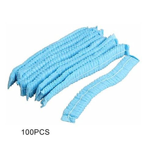 100Pcs Disposable Hat Round Non-Woven Headgear Dust-Proof Chef Food Factory Workshop Anti-Hair Fall Cap ► Photo 1/6