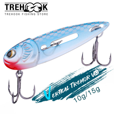 TREHOOK 10g/15g Vertical Tremor Vibes For Winter Fishing Tackle 2022 New VIB Fishing Lure Sinking Wobblers For Pike And Perch ► Photo 1/6
