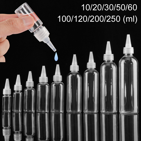 5 pcs 10-250ml Empty Dropper Refillable Squeeze Bottle With Childproof Cap Plastic Nozzle Dropper Caps Liquid Eye Ink ► Photo 1/6