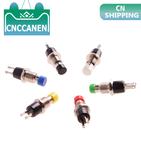 1Pc 7mm Thread Multicolor 2 pins Mini Momentary Push Button Switch Normally Closed/Open Press the reset Momentary switch ► Photo 1/5