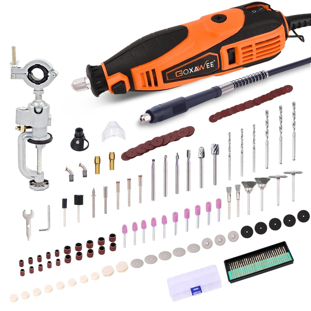 240W Electric Mini Drill Variable Speed Multi-functional Rotary Tools with  141pcs Kit for DREMEL Style With Flexible Shaft