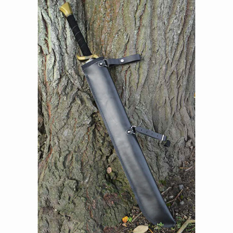 Medieval Huntsman RFB Sailor Elven Sword Full Scabbard Sheath Cutlass Blade Long Leather Holder For Larp Pirate Samurai Cosplay ► Photo 1/6