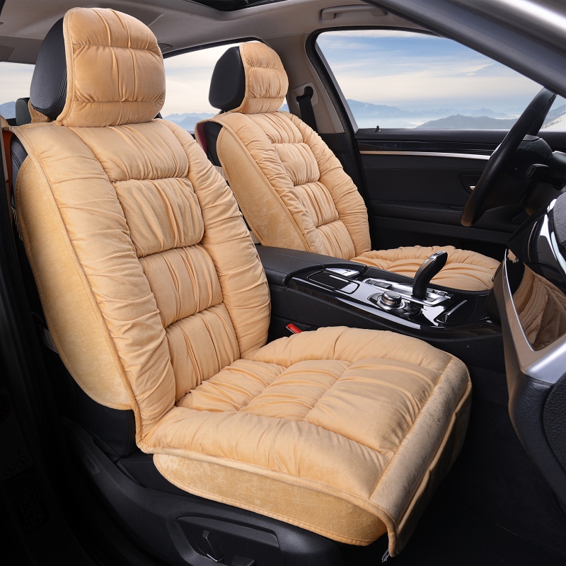 Warm Car Seat Cover Universal Winter Plush Cushion Faux Fur