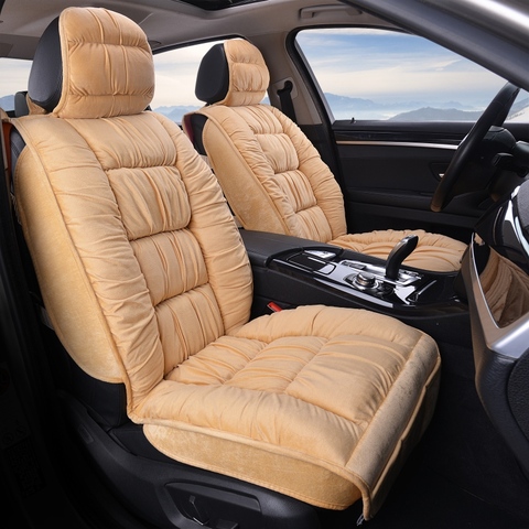 Warm Car Seat Cover Universal Winter Plush Cushion Faux Fur Material For Car Seat Protector Mat Car Interior Accessories ► Photo 1/6
