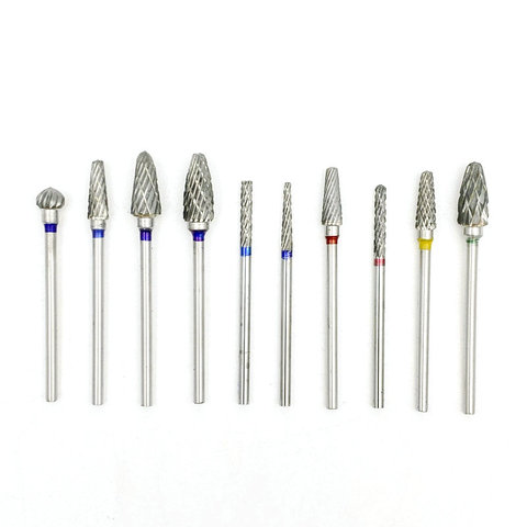 10 Style Choice Tungsten Carbide Nail Drill Bits Machine Nail Cutter Nail File Manicure Dental Tungsten Carbide Burs ► Photo 1/6