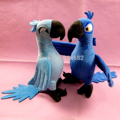 J.G Chen 2pcs/lot 30CM New Rio 2 Movie Cartoon Plush Toys Blue Parrot Blu & Jewel Bird Dolls Christmas Gifts For Kids Plush Toy ► Photo 1/5