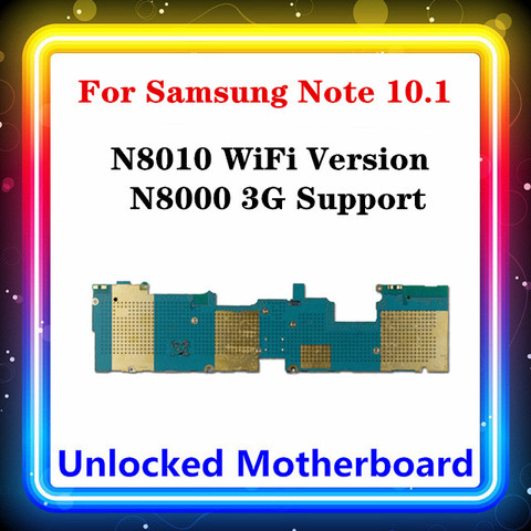 100% Original Motherboard  For Samsung Galaxy Note 10.1 N8000 3G&WIFI N8010 WIFI Mainboard Android OS 16GB With Chips ► Photo 1/1