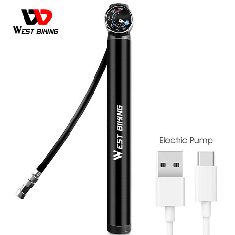 12.8V 120PSI Smart Electric Bicycle Pump With Hose Pressure Gauge USB Rechargeable MTB Road Bike Tire Air Pump Cycling Inflator ► Photo 1/6