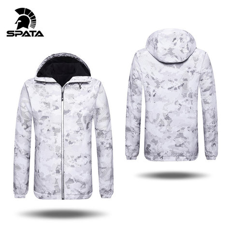 New SPATA winter fishing suit Windbreaker Fishing Jackets Waterproof Warm Breathable Themal Hoodies Suit Hiking Camoflage Coats ► Photo 1/6