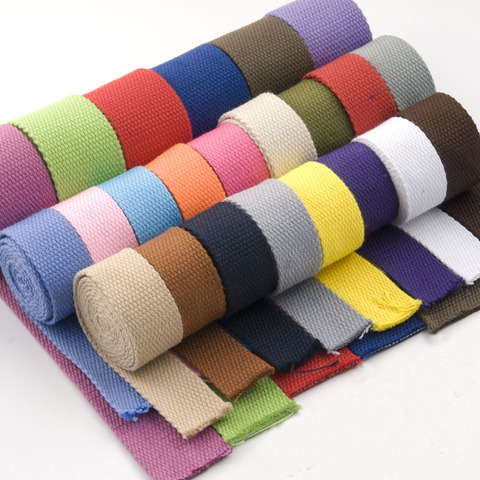 3Yards 25/30/38mm Canvas Webbing/Ribbon Bag Cotton Webbing Belt Knapsack Accessories Outdoor Backpack Parts DIY Craft For Home ► Photo 1/6