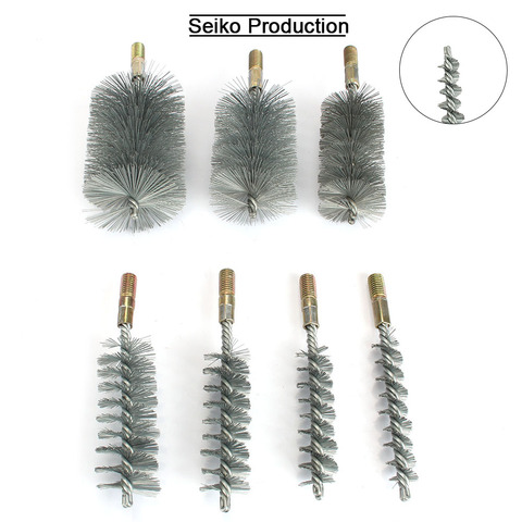 Thread Wire Brush Metal Handle 18/22/25/32/40/50/65/75mm Brush Working Stainless Steel Wire Pipe Tube Cleaning Chimney Brush Kit ► Photo 1/6