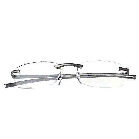 Aluminum Metal Rimless Reading Glasses Presbyopic Eyeglass Resin Lense +1.0~+3.5 F3MD ► Photo 1/5