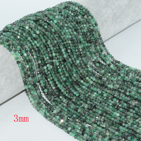 Natural Simple Quality Emerald Faceted Loose Round Beads 2mm ,3mm, 4mm ► Photo 1/6