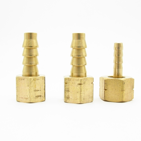 6mm 8mm 10mm Hose Barb x M10 M12 M14 M16 Metric Left Hand Female Thread Brass Pipe Fitting Coupler Connector Adapter ► Photo 1/4