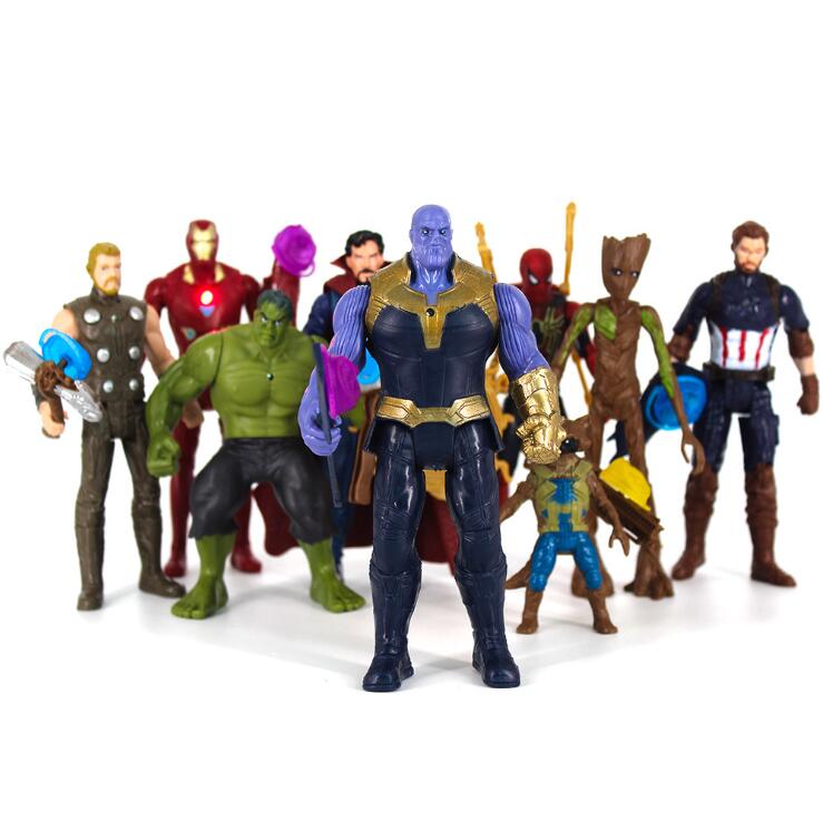 Marvel Avengers Superhero Model Spider Man Thor Hulk Wolverine Action Figure Toy 