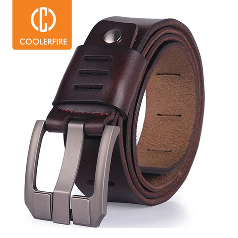 cowhide genuine leather belts for men brand male pin buckle jeans cowboy Mens Belt Luxury Designer High Quality Leather belt men ► Photo 1/6