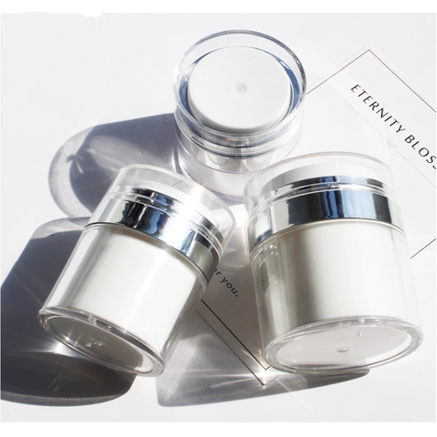 Airless Pump Jars Empty Refillable Bottles Travel Face Cream Lotion Cosmetic Container Plastic Empty Makeup Jar Box ► Photo 1/6