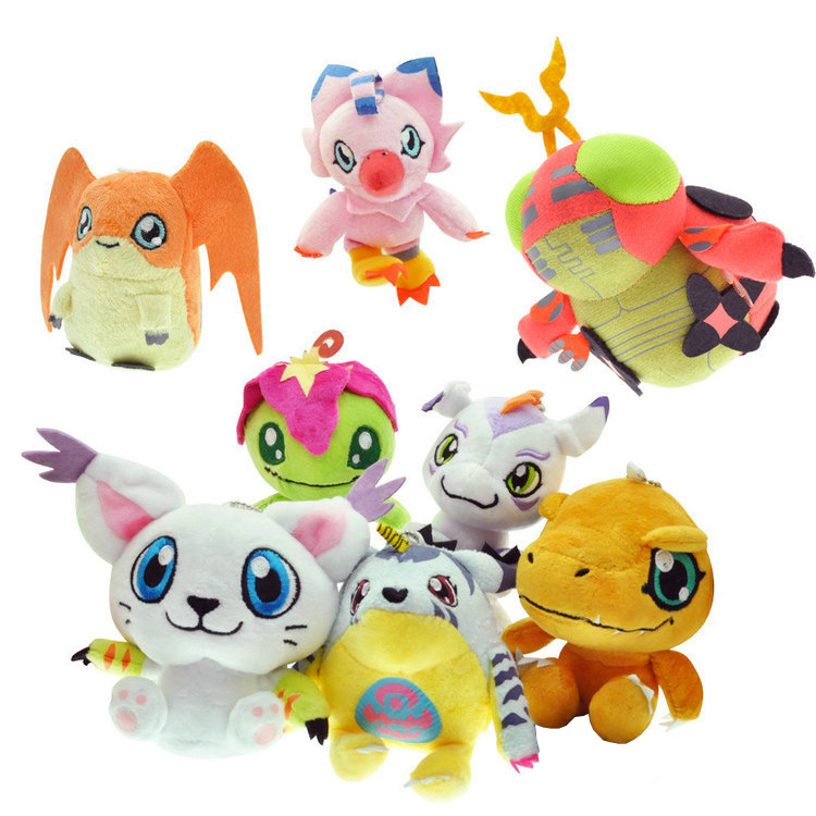 12cm Mini Digimons Digita Dragon Dinosaur Agumon Gabumon Gomamon Biyomon  Palmon Patamon Stuffed Doll Plush Doll - Movies & Tv - AliExpress