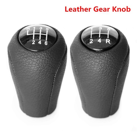 Leather 5/6-Speed Gear Shift Knob for MAZDA 3 BK BL 5 CR CW 6 II GH CX-7 ER MX-5 NC III 23 MT Leather Shifter Lever Arm Headball ► Photo 1/6