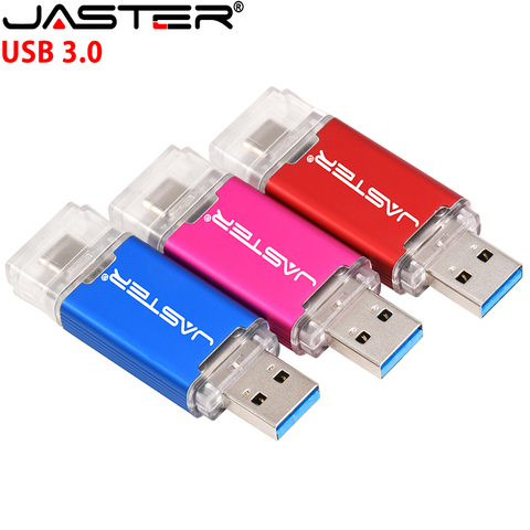 JASTER USB 3.0 Type C Flash Memory Stick 16GB 32GB Pendrive 4G 8GB 64GB 128GB USB Flash Drive For Computer/Type C interface ► Photo 1/6