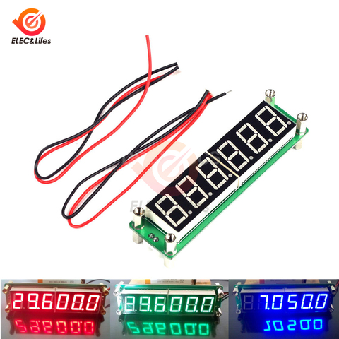 Red/Blue/Green LED display 6 digits 0.1MHz~65MHz Digital RF Frequency Meter Counter Tester Cymometer PLJ-6LED-A DC 8V~15V ► Photo 1/6