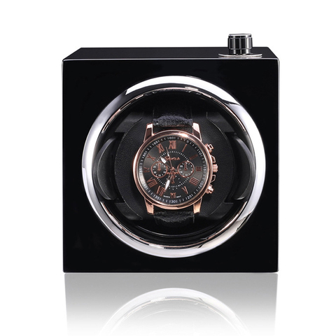 Automatic Mechanical Watch Winder Black Leather Watch Classic Motor Shaker Watch Holder Display Jewelry Storage Box Remontoir ► Photo 1/6