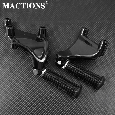 Motorcycle Black CNC Rests Pegs Rear Foot Rests Passenger Footpegs Mount For Harley Sportster XL883 XL1200 XL48 2014-2022 ► Photo 1/6