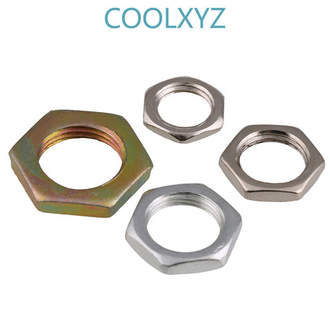 GB6173 galvanized / color zinc / nickel thin fine tooth hexagonal nut M7-M16 10pcs ► Photo 1/6