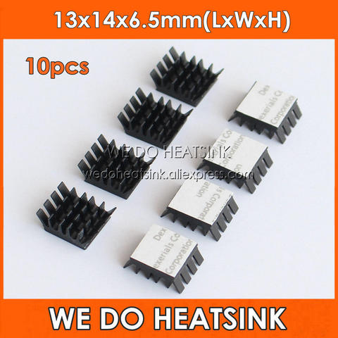 10pcs Aluminum Spiky Black Mini Heatsink 13x14x6.5mm Heat Sinks Cooler for IC VGA RAM With Thermally Adhesive Tape Applied ► Photo 1/5