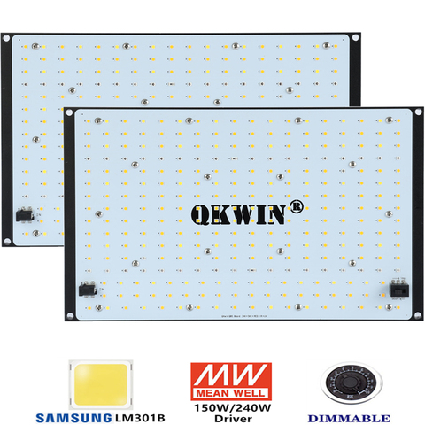 Germany dropshipping  QB Samsung LM301B Board Light 240W Full Spectrum Grow Light LED Meanwell Driver for Plants Veg Blooming ► Photo 1/6