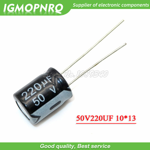 20PCS 50V220UF 10*13mm 220UF 50V 10*13 Aluminum electrolytic capacitor ► Photo 1/1